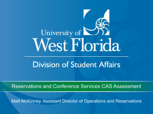 Reservations and Conference Services CAS Assessment