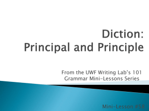 From the UWF Writing Lab’s 101 Grammar Mini-Lessons Series Mini-Lesson #58