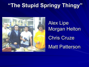 “The Stupid Springy Thingy” Alex Lipe Morgan Helton Chris Cruze