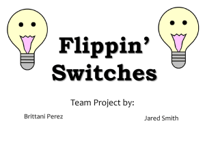 Flippin’ Switches Team Project by: Brittani Perez