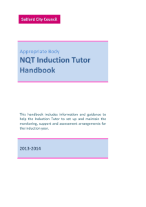NQT Induction Tutor Handbook Appropriate Body