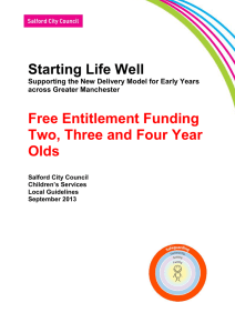 Starting Life Well Free Entitlement Funding Two, Three and Four Year