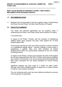 ITEM  9 REPORT TO ENVIRONMENTAL SCRUTINY COMMITTEE PART 1 19 MAY 2003