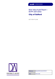 City of Salford – Best Value Audit Report