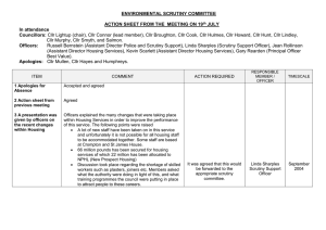 ENVIRONMENTAL SCRUTINY COMMITTEE  ACTION SHEET FROM THE  MEETING ON 19 JULY