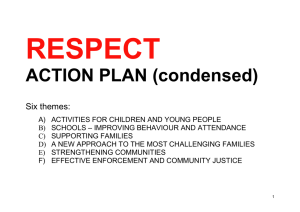 RESPECT ACTION PLAN (condensed)  Six themes: