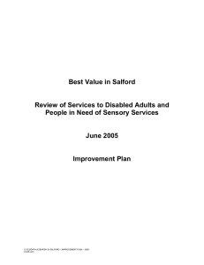 Best Value in Salford Review of Services to Disabled Adults and