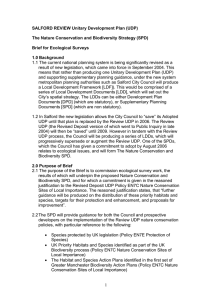 SALFORD REVIEW Unitary Development Plan (UDP)  Brief for Ecological Surveys