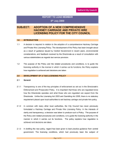 SUBJECT:   ADOPTION OF A NEW COMPREHENSIVE