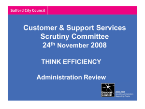Customer &amp; Support Services Scrutiny Committee 24 2008
