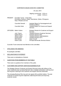 CORPORATE ISSUES SCRUTINY COMMITTEE  25 June, 2012 Meeting commenced:  2.00 p.m.