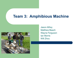 Team 3:  Amphibious Machine Jason Alfrey Matthew Beach Wayne Ferguson