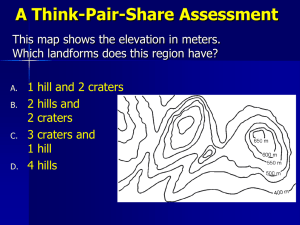 A Think-Pair-Share Assessment This map shows the elevation in meters.