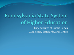 Expenditures of Public Funds Guidelines, Standards, and Limits