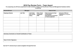 – Team Award 2016 Pay Review Form