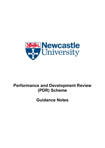 Performance and Development Review (PDR) Scheme  Guidance Notes
