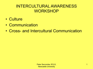 INTERCULTURAL AWARENESS WORKSHOP • Culture • Communication