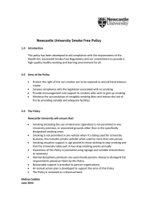 Newcastle University Smoke Free Policy