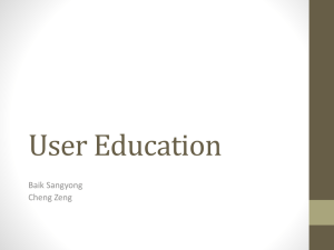 User Education Baik Sangyong Cheng Zeng