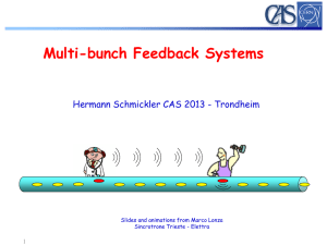 Multi-bunch Feedback Systems Hermann Schmickler CAS 2013 - Trondheim 1