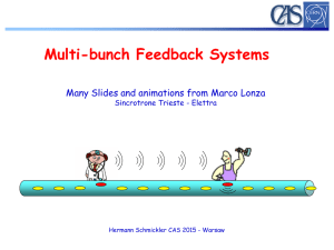 Multi-bunch Feedback Systems Many Slides and animations from Marco Lonza