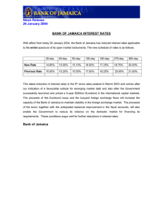 News Release 26 January 2004  BANK OF JAMAICA INTEREST RATES