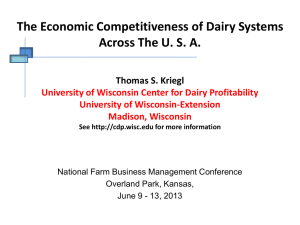 The Economic Competitiveness of Dairy Systems Across The U. S. A.