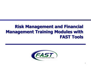 Risk Management and Financial Management Training Modules with FAST Tools 1
