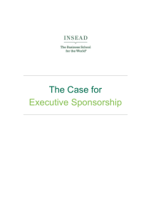 The Case for  Executive Sponsorship