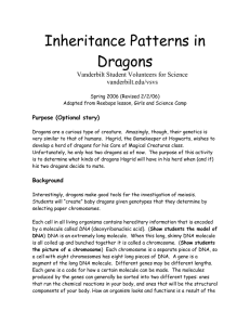 Inheritance Patterns in Dragons Vanderbilt Student Volunteers for Science