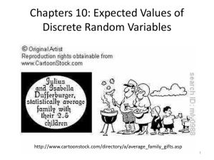 Chapters 10: Expected Values of Discrete Random Variables  1