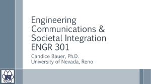 Engineering Communications &amp; Societal Integration ENGR 301