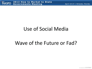 Use of Social Media Wave of the Future or Fad?
