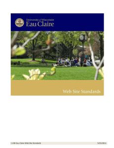 1 UW-Eau Claire Web Site Standards  5/25/2011