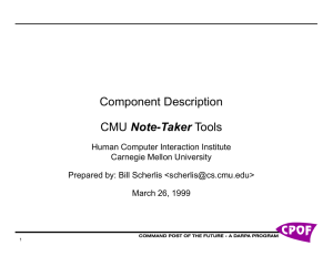 Component Description Note-Taker