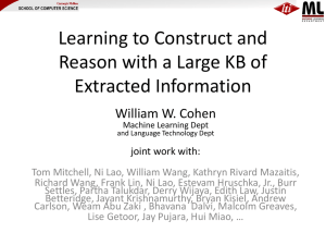 Learning to Construct and Reason with a Large KB of Extracted Information