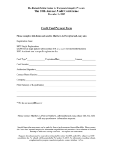 The 10th Annual Audit Conference  Credit Card Payment Form