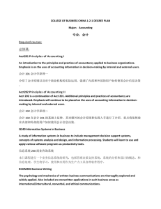 Required courses: 必修课: