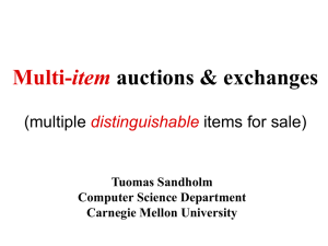 item auctions &amp; exchanges (multiple items for sale)