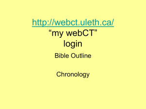 “my webCT” login Bible Outline