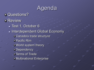 Agenda Questions? Review Test 1, October 6