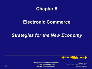 Chapter 5 Electronic Commerce Strategies for the New Economy 5-1