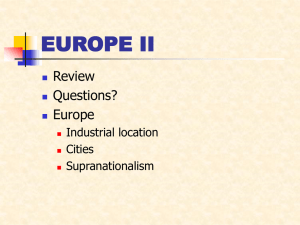 EUROPE II Review Questions? Europe