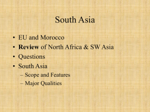 South Asia • EU and Morocco Review • Questions