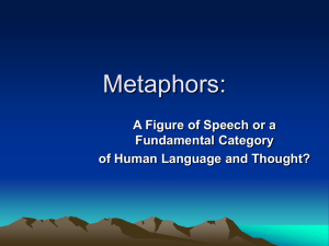 Metaphors: A Figure of Speech or a Fundamental Category