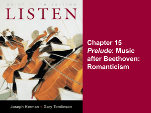 Chapter 15 after Beethoven: Romanticism Prelude