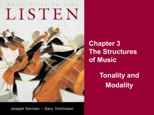 Chapter 3 The Structures of Music Tonality and