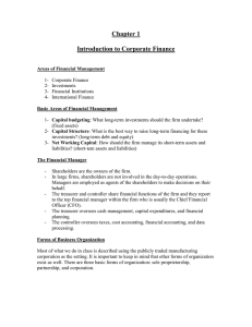 Chapter 1  Introduction to Corporate Finance