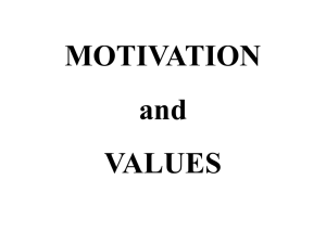 MOTIVATION and VALUES
