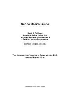Scone User's Guide